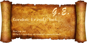 Gondos Erzsébet névjegykártya