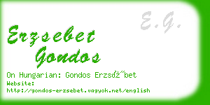 erzsebet gondos business card